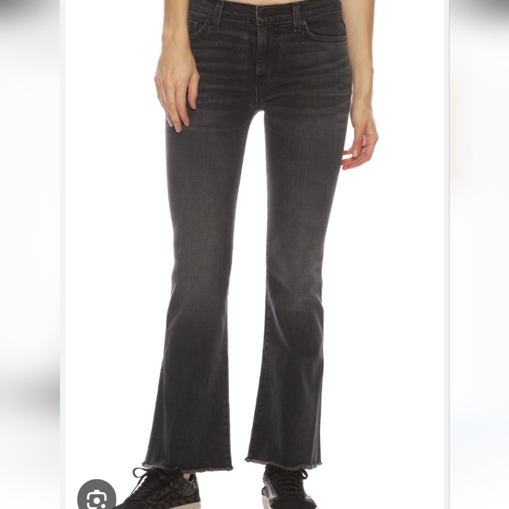 Nili Lotan High Waisted Vianca, Charcoal Flare Jeans